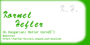 kornel hefler business card